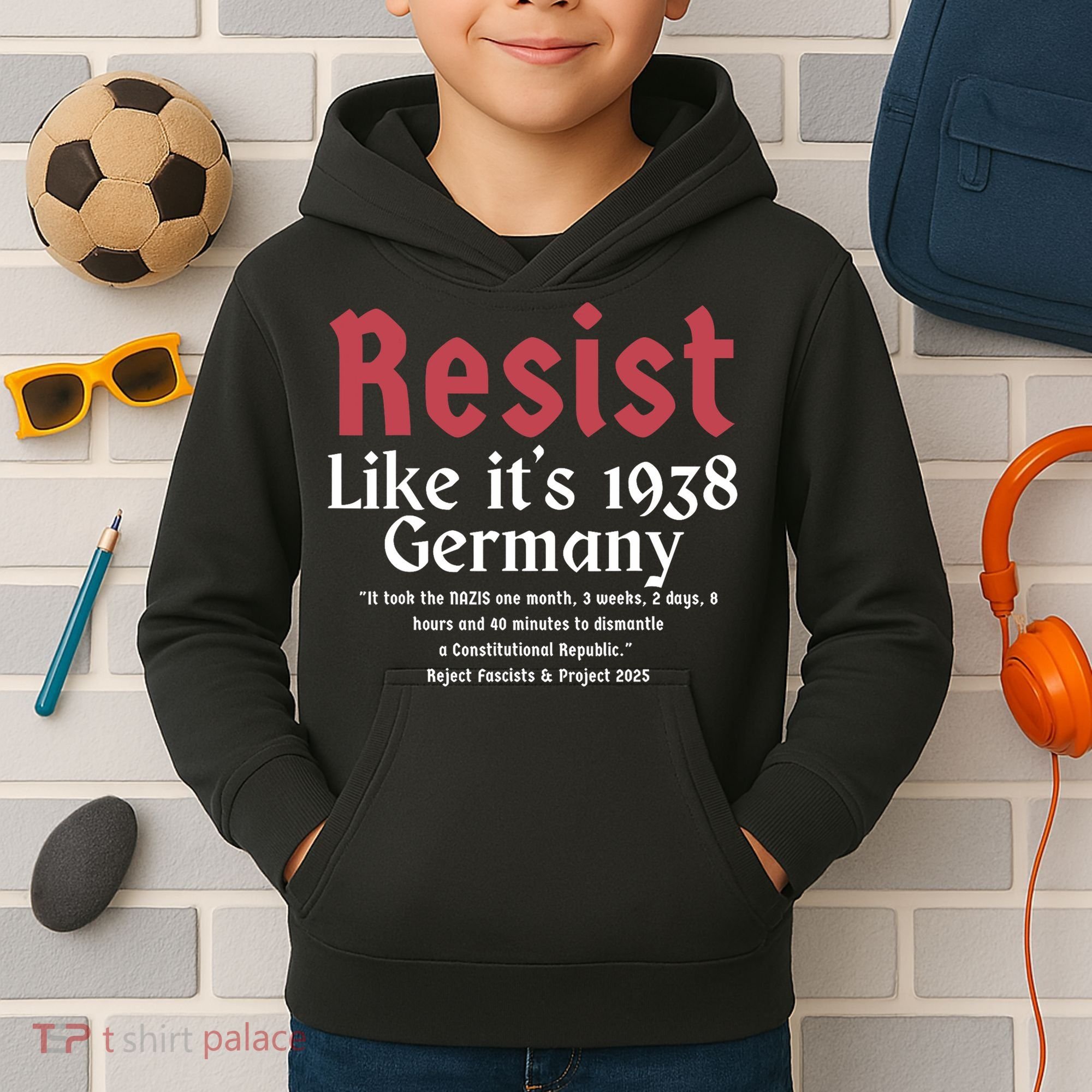 Resist Like It's 1938 Germany Kids Hoodie