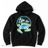 Retro Life Is Flipping Good Pinball Game Fan Hoodie thumb 0