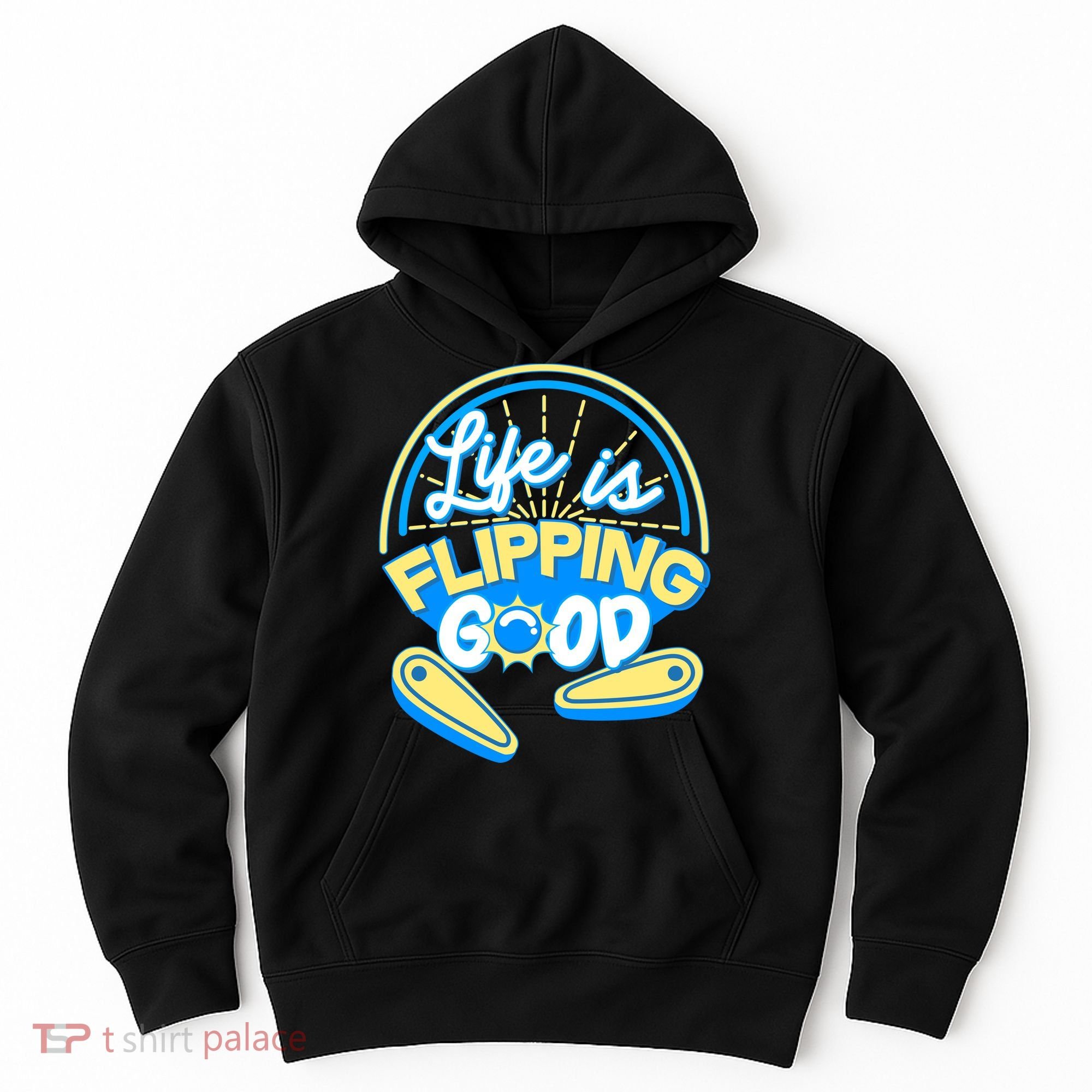 Retro Life Is Flipping Good Pinball Game Fan Hoodie