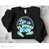 Retro Life Is Flipping Good Pinball Game Fan Sweatshirt thumb 2