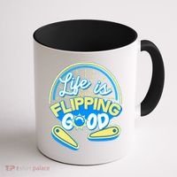 Retro Life Is Flipping Good Pinball Game Fan Coffee Mug thumb 1