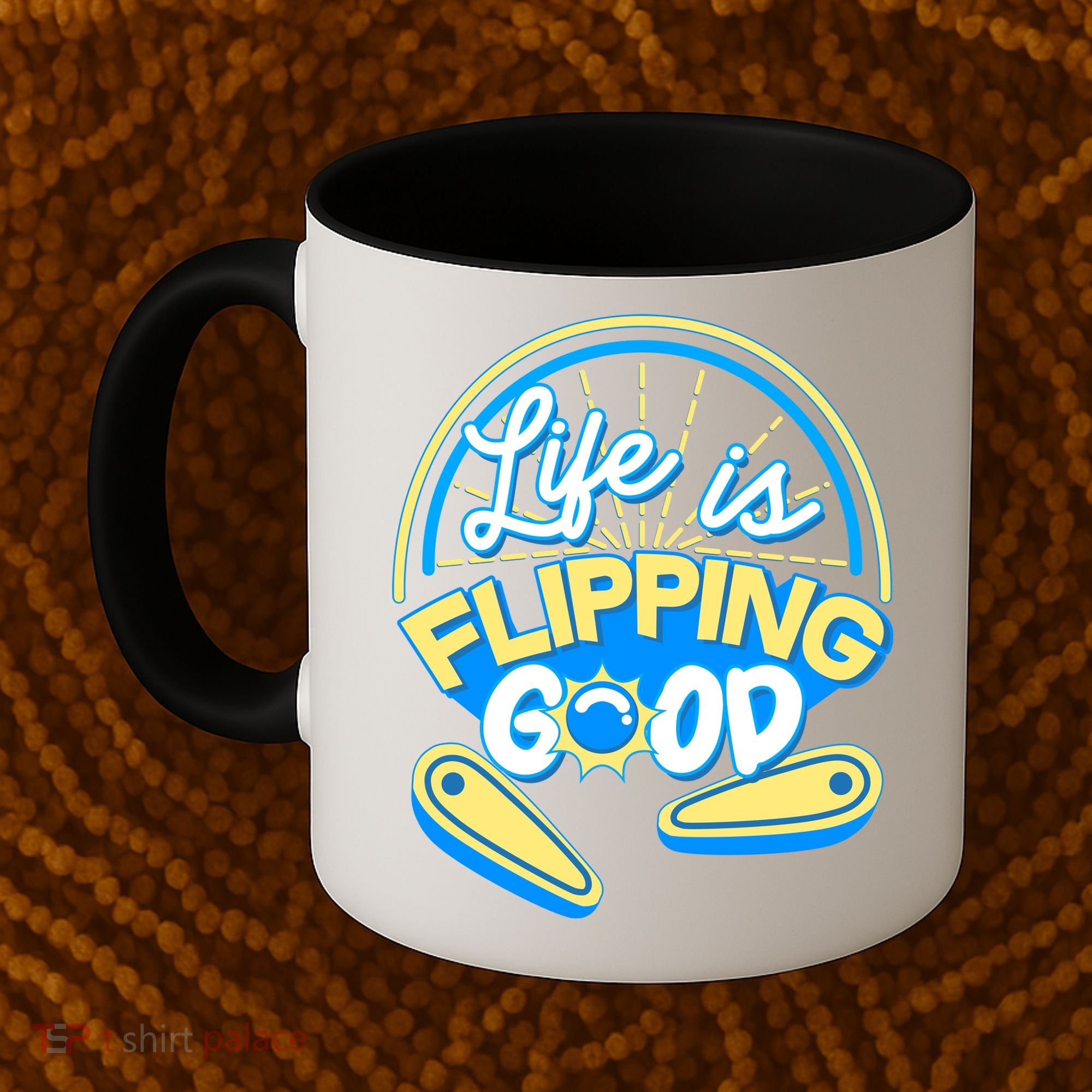 Retro Life Is Flipping Good Pinball Game Fan Coffee Mug
