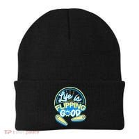 Retro Life Is Flipping Good Pinball Game Fan Beanie thumb 0