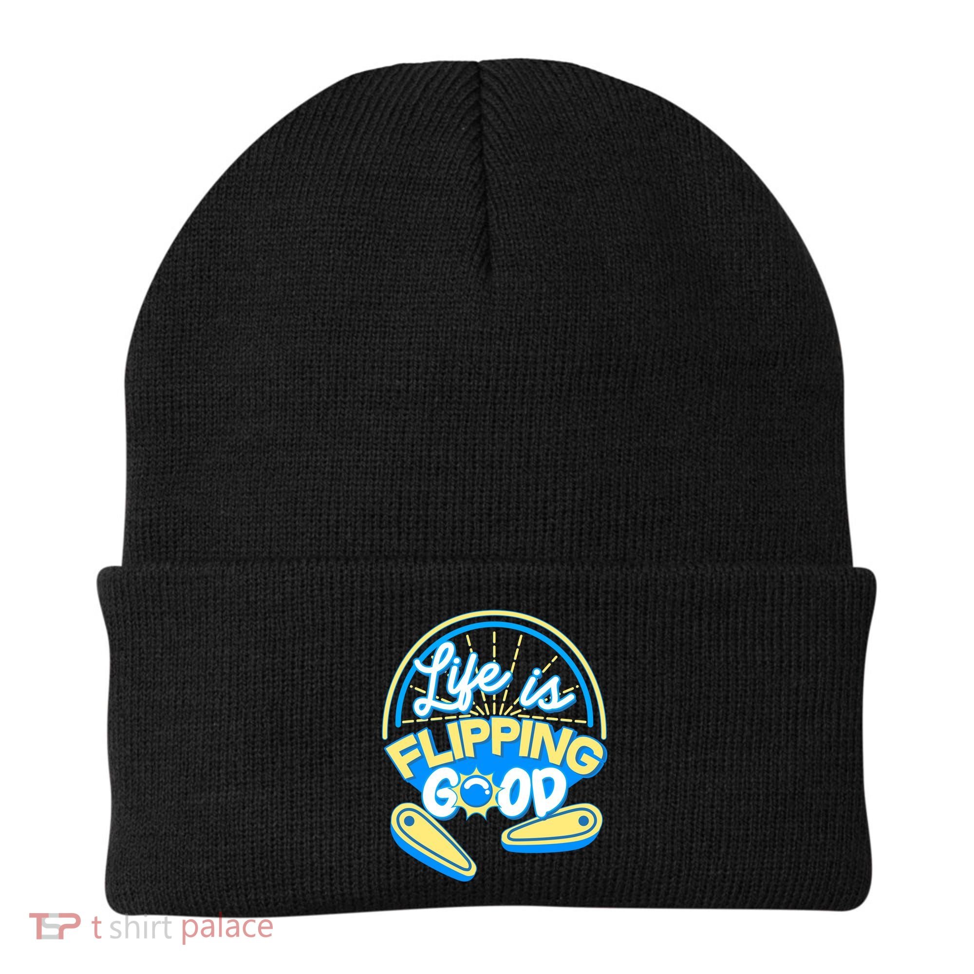 Retro Life Is Flipping Good Pinball Game Fan Beanie