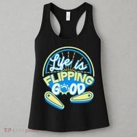 Retro Life Is Flipping Good Pinball Game Fan Women's Tank Top thumb 3