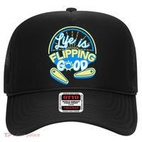 Retro Life Is Flipping Good Pinball Game Fan Hat thumb 0