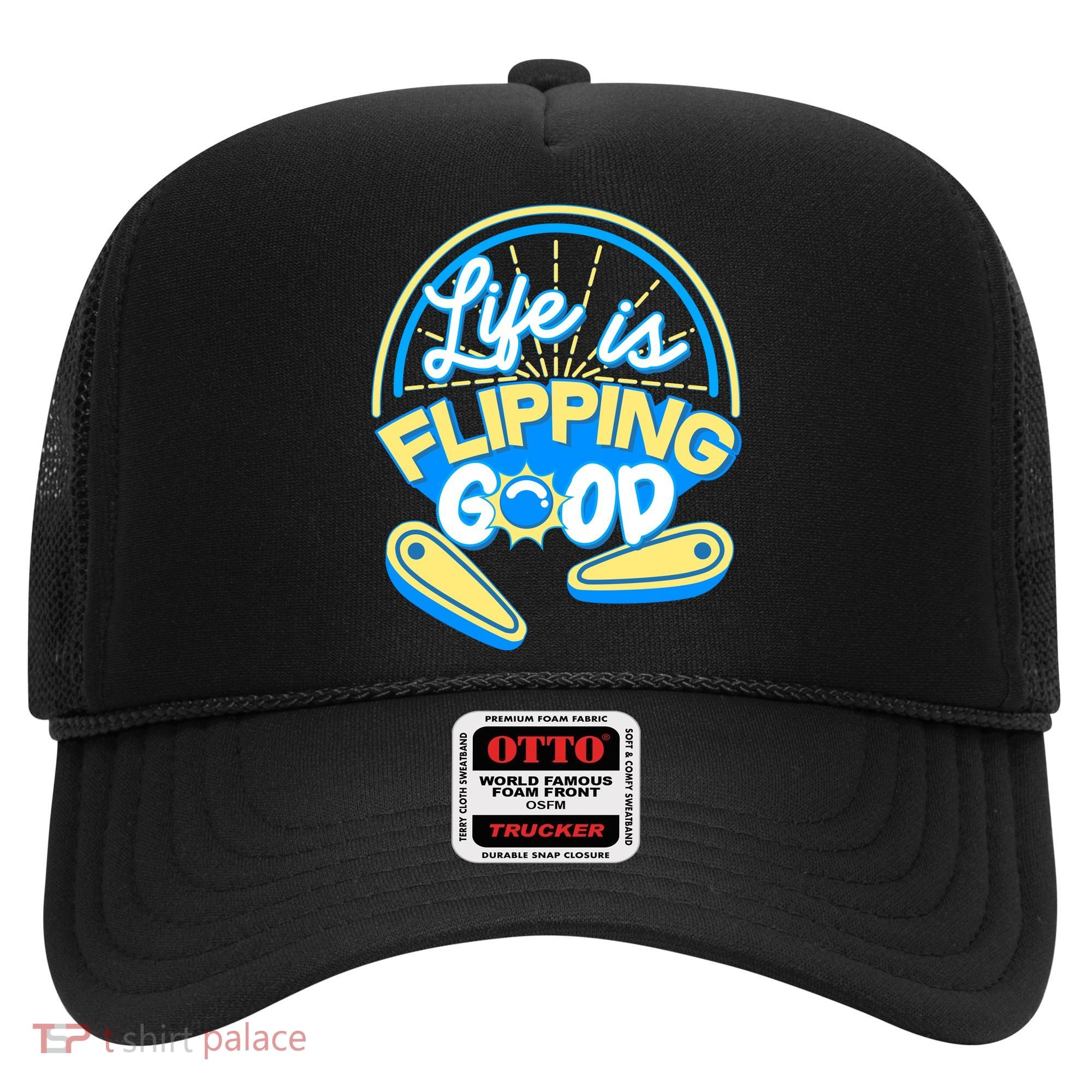 Retro Life Is Flipping Good Pinball Game Fan Hat