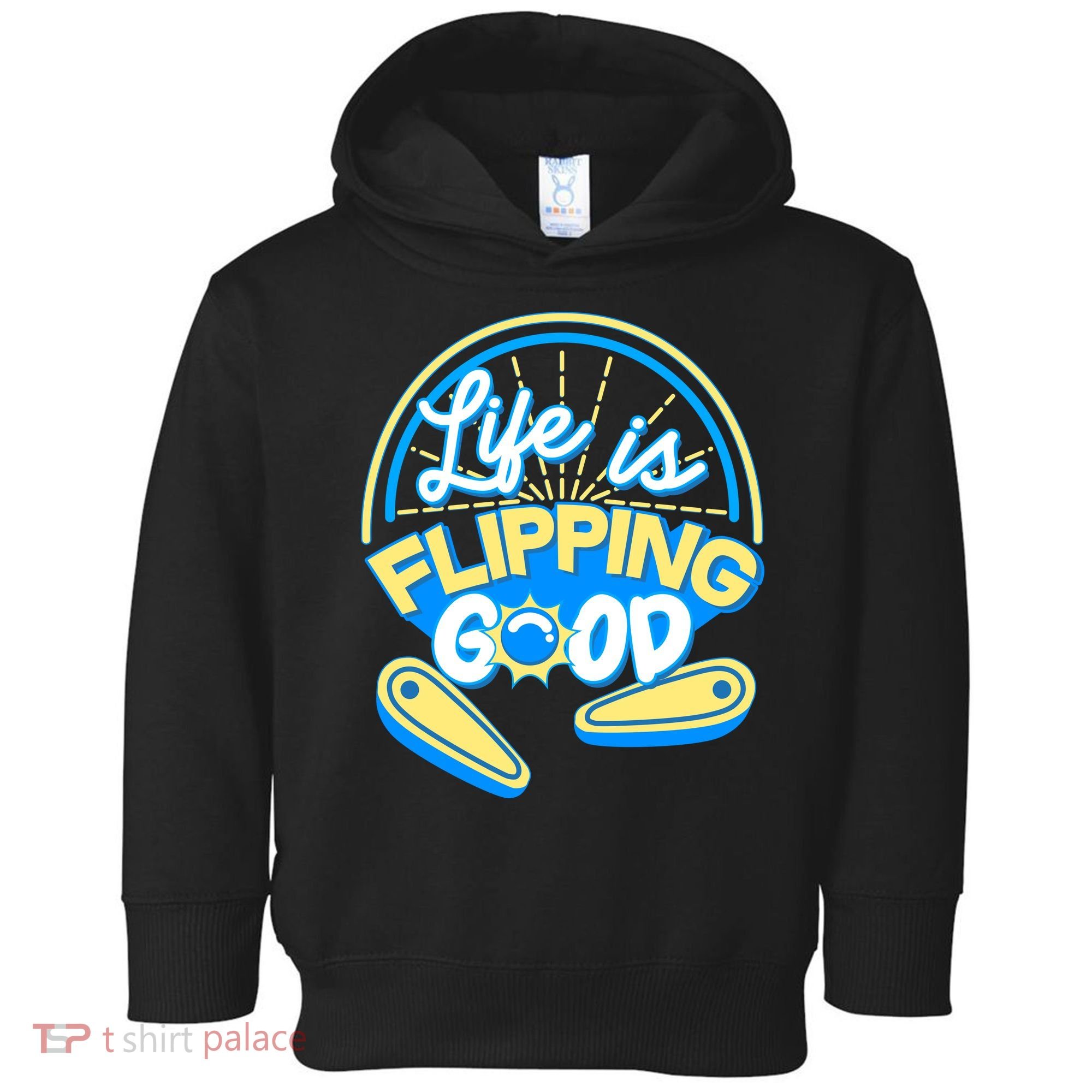 Retro Life Is Flipping Good Pinball Game Fan Toddler Hoodie