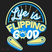 Retro Life Is Flipping Good Pinball Game Fan Golf Towel thumb 3