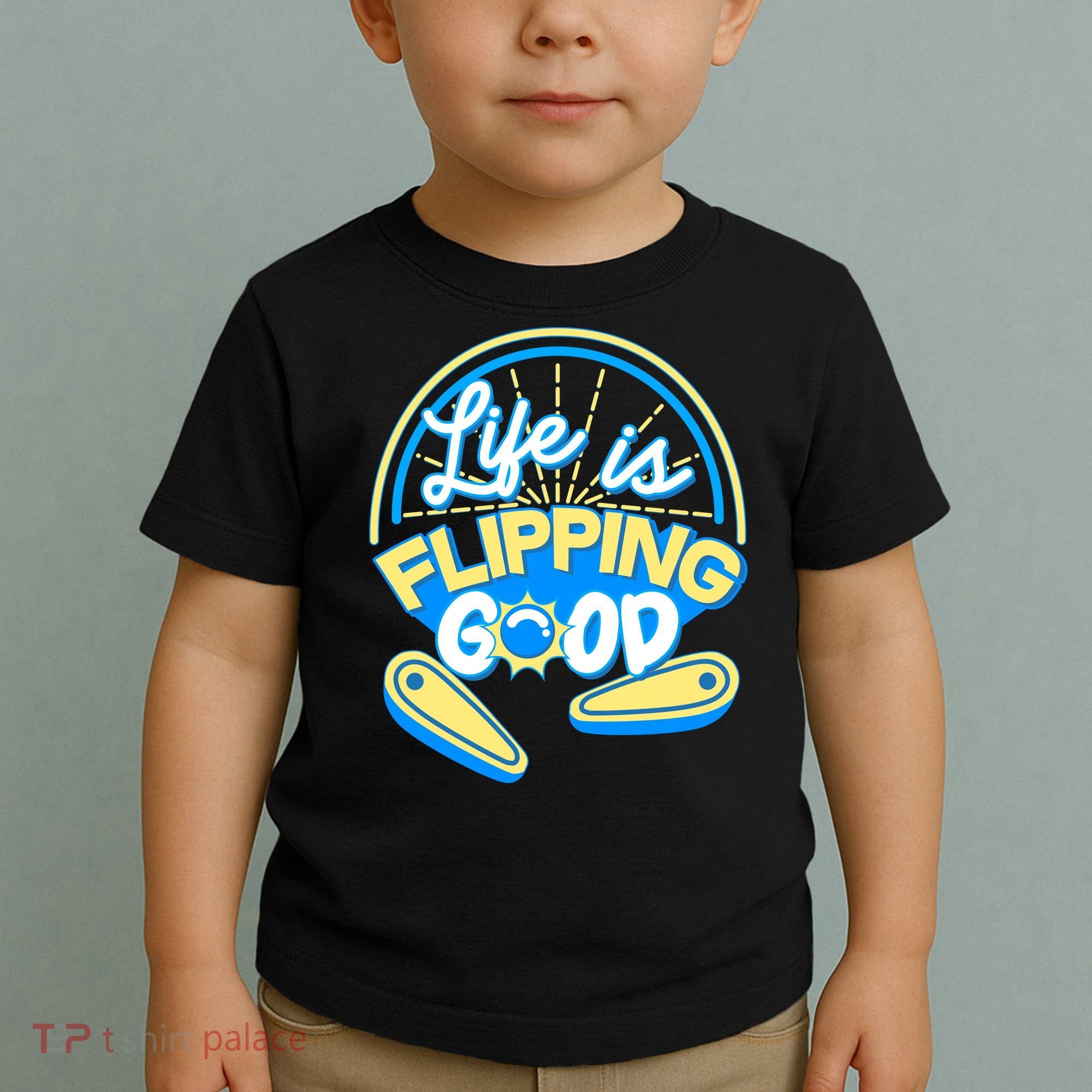 Retro Life Is Flipping Good Pinball Game Fan Toddler T-Shirt