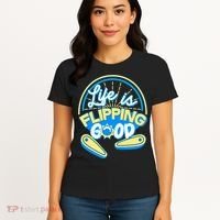 Retro Life Is Flipping Good Pinball Game Fan Women's T-Shirt thumb 4