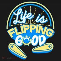 Retro Life Is Flipping Good Pinball Game Fan Kids Long Sleeve Shirt thumb 2