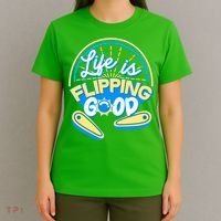Retro Life Is Flipping Good Pinball Game Fan T-Shirt thumb 4