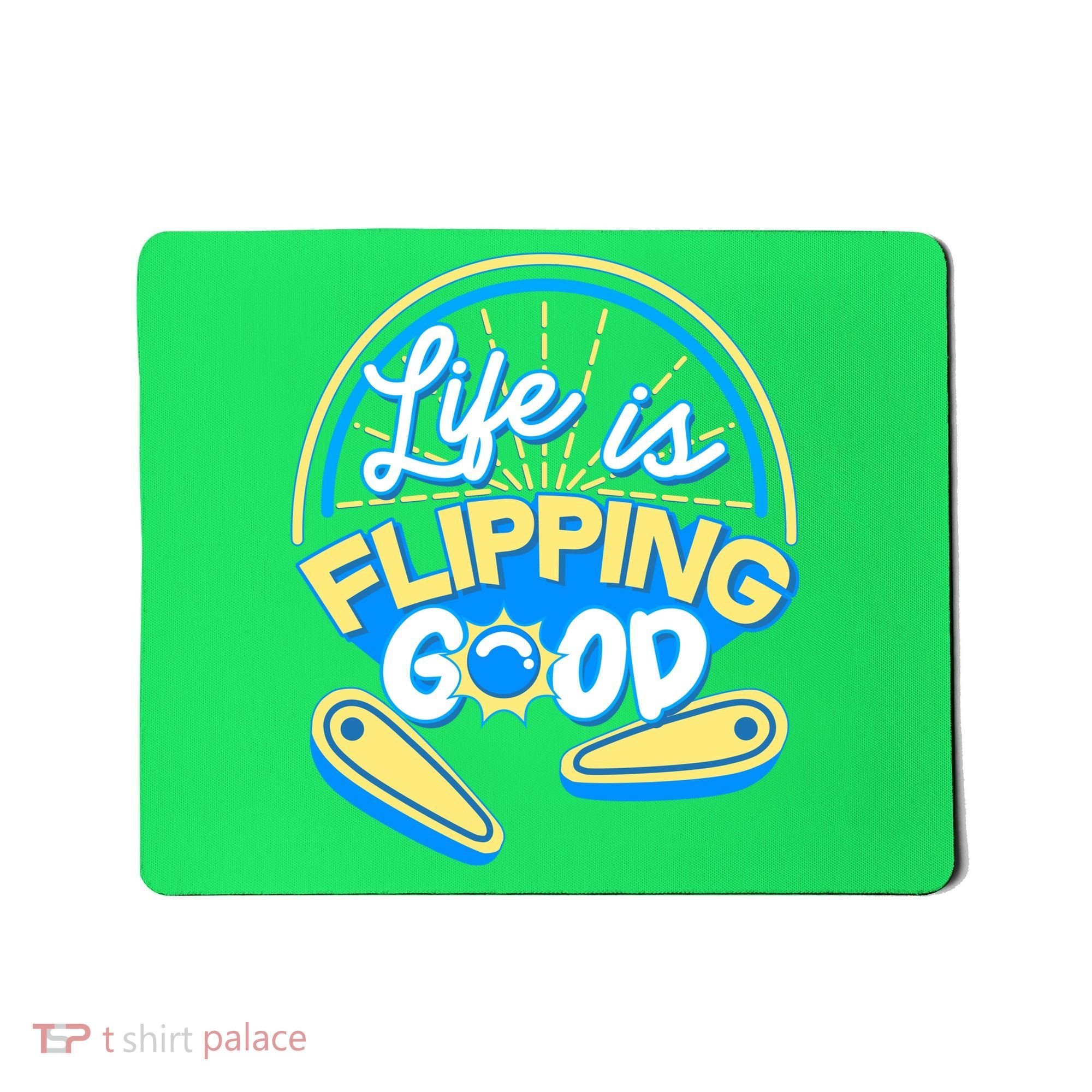 Retro Life Is Flipping Good Pinball Game Fan Mousepad