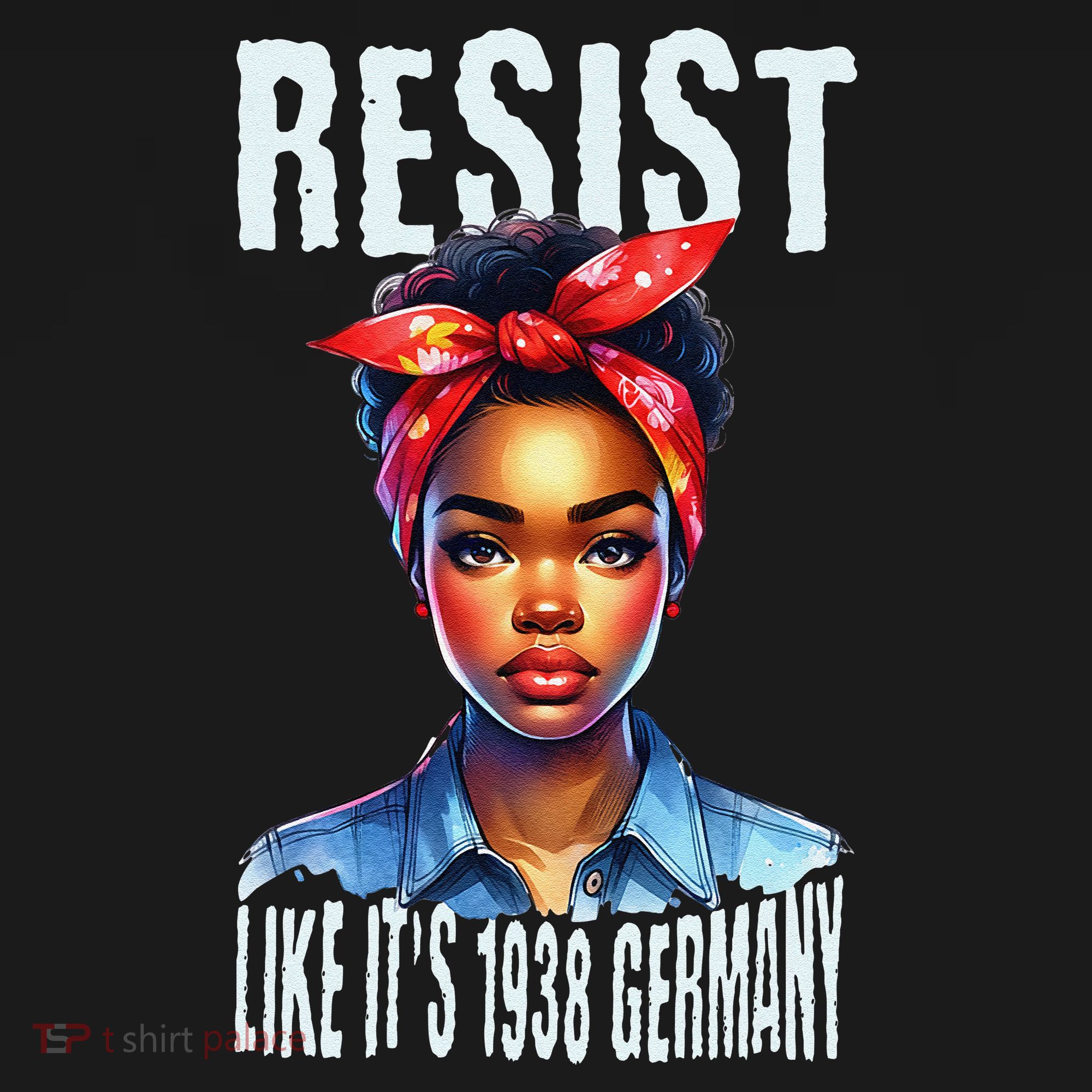 Resist Like Its 1938 Germany African American Girl Democrat Women's Hoodie