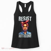 Resist Like Its 1938 Germany African American Girl Democrat Women's Tank Top thumb 0