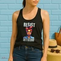 Resist Like Its 1938 Germany African American Girl Democrat Women's Tank Top thumb 2