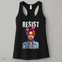 Resist Like Its 1938 Germany African American Girl Democrat Women's Tank Top thumb 3