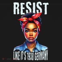 Resist Like Its 1938 Germany African American Girl Democrat Women's Tank Top thumb 5