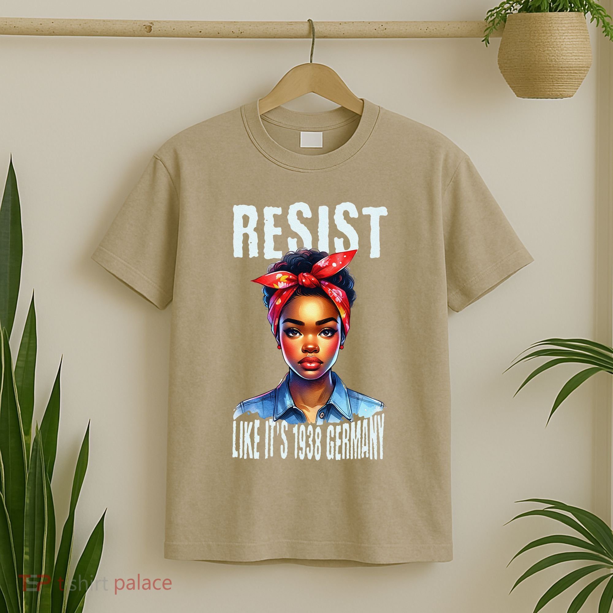 Resist Like Its 1938 Germany African American Girl Democrat T-Shirt