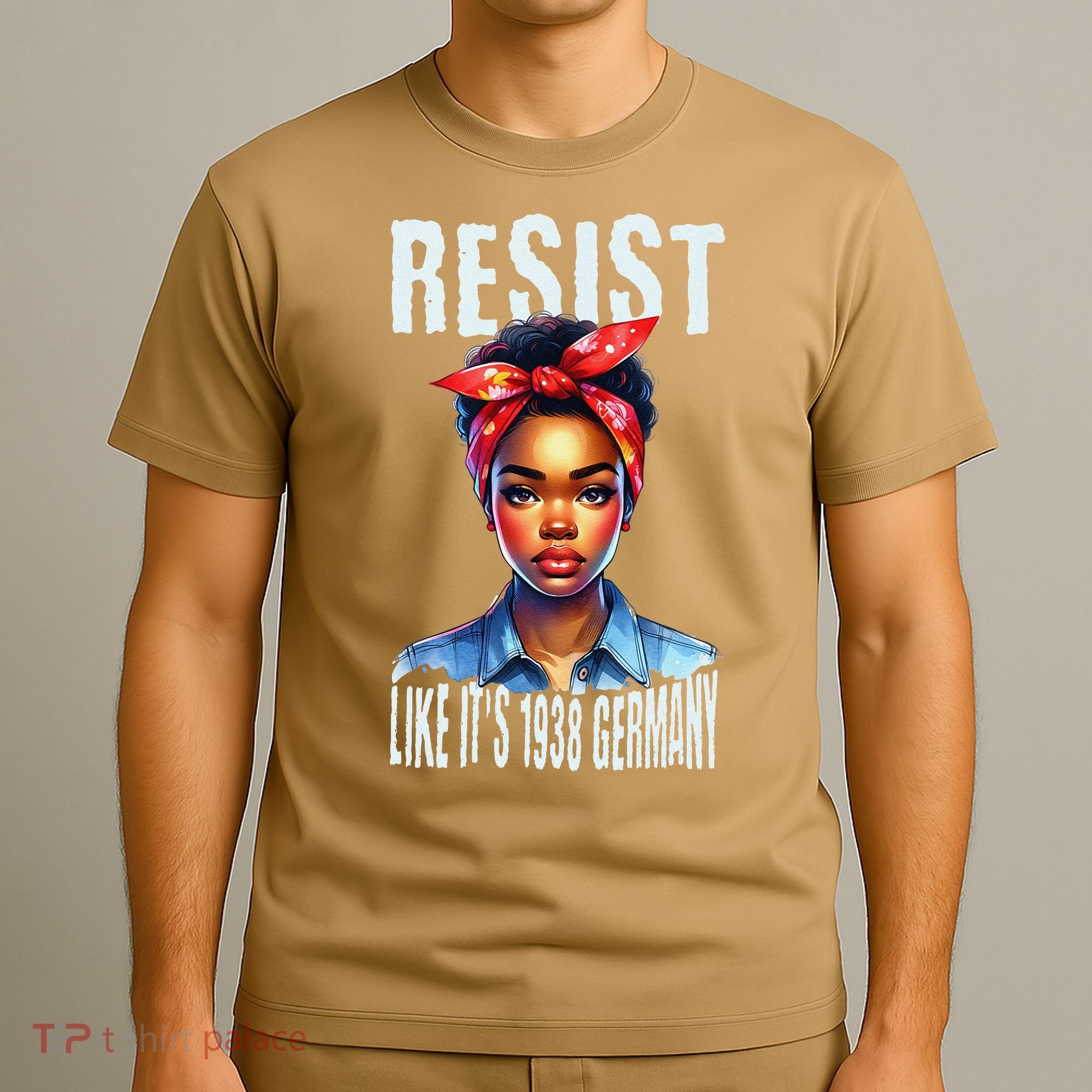 Resist Like Its 1938 Germany African American Girl Democrat T-Shirt