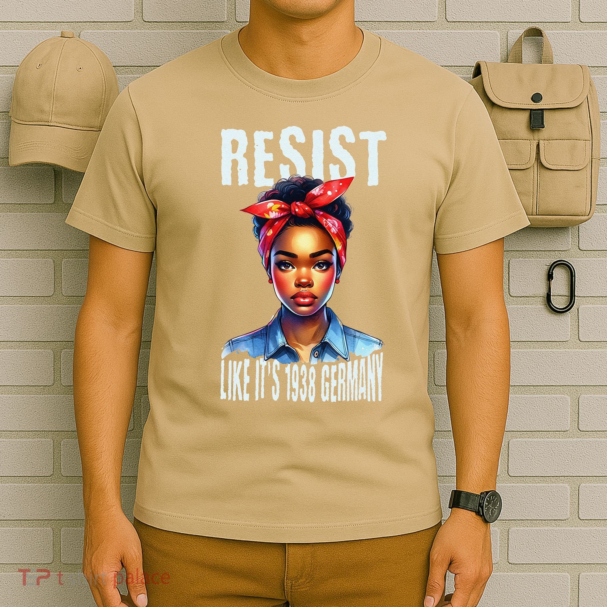Resist Like Its 1938 Germany African American Girl Democrat T-Shirt