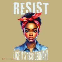 Resist Like Its 1938 Germany African American Girl Democrat Mousepad thumb 1