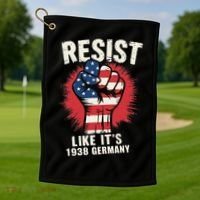 Resist Like Its 1938 Germany Golf Towel thumb 1