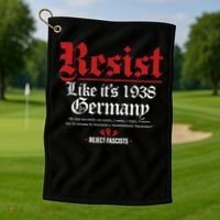Resist Like It's 1938 Germany Golf Towel thumb 1