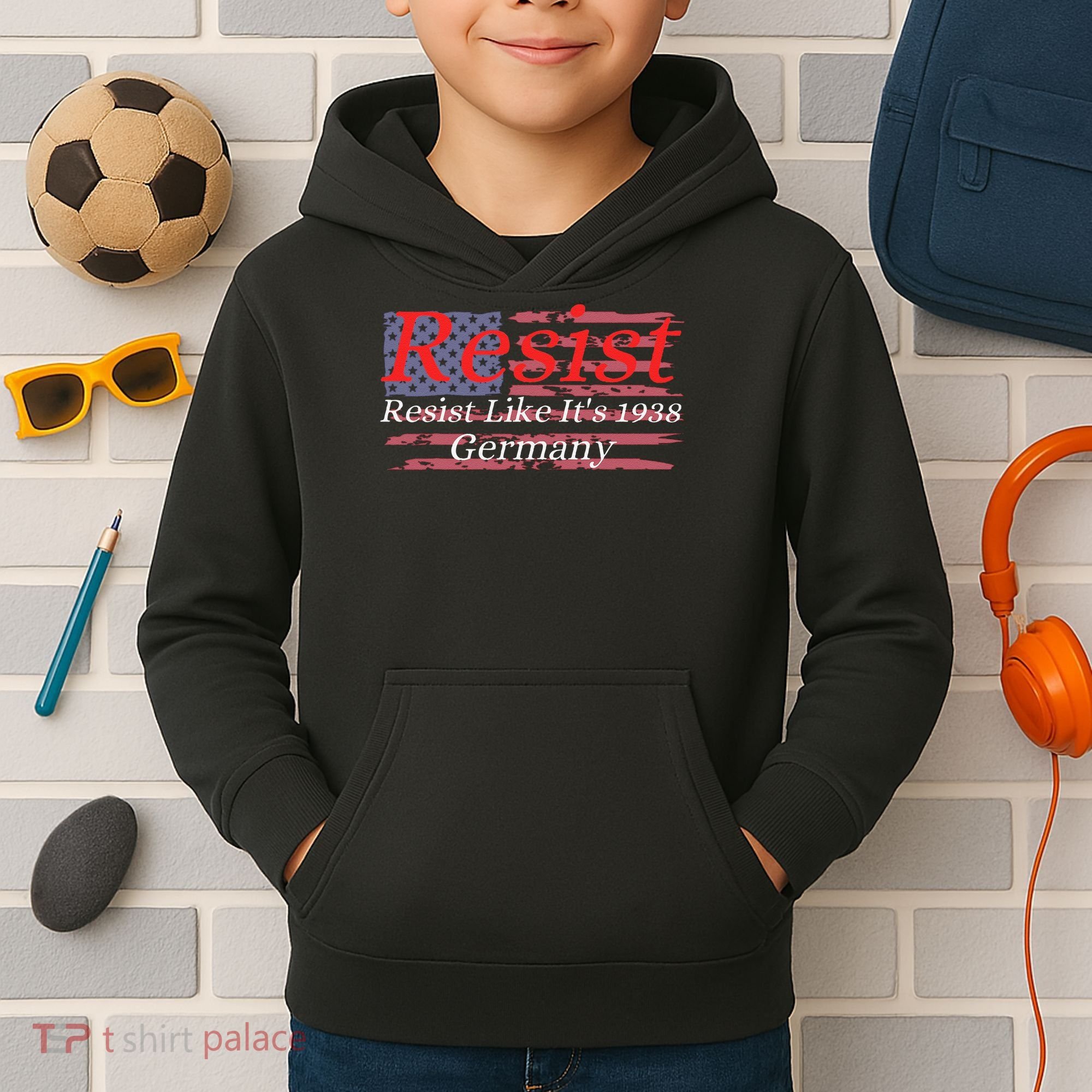 Resist Like Its 1938 Germany Kids Hoodie