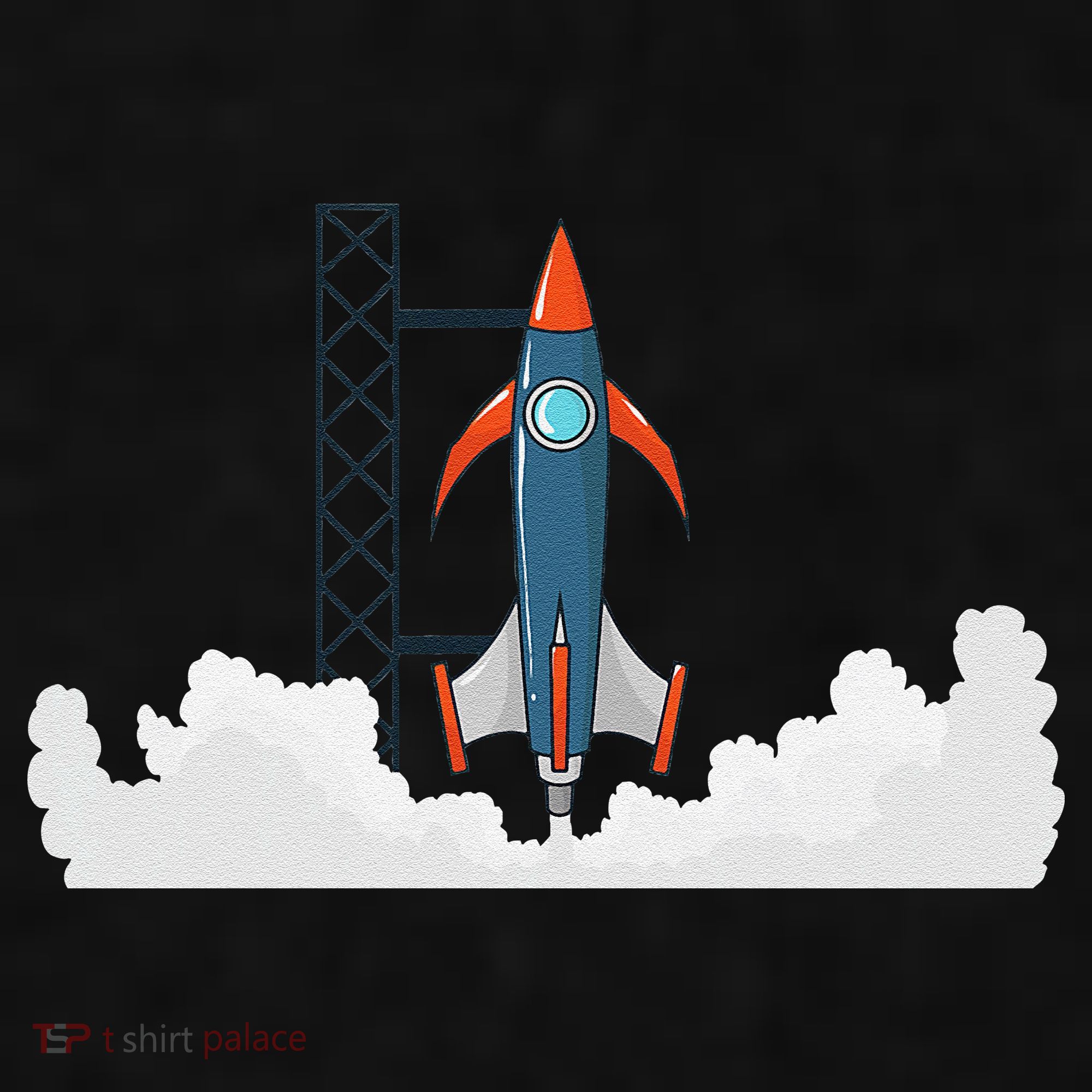 Rocket Launch Into Space Ladies PosiCharge Tri-Blend Wicking Tank