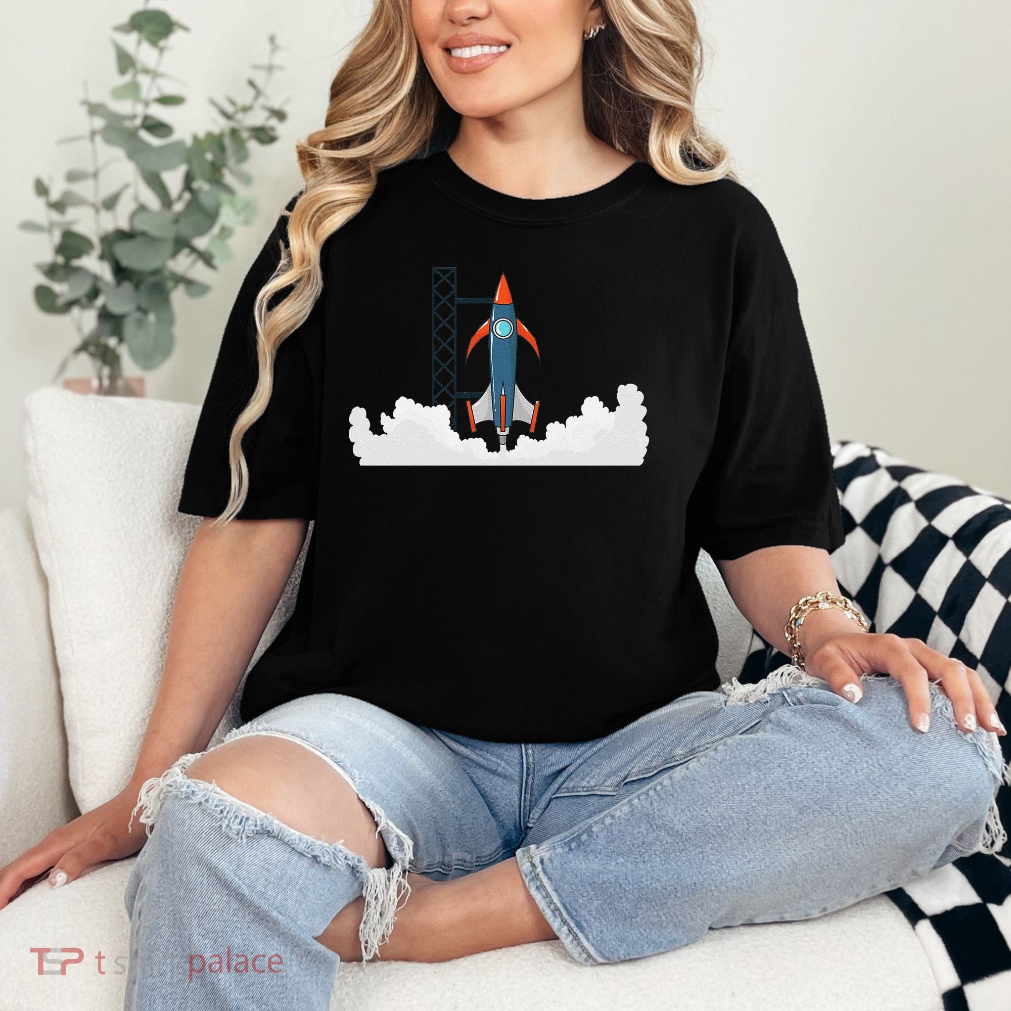 Rocket Launch Into Space Comfort Colors T-Shirt