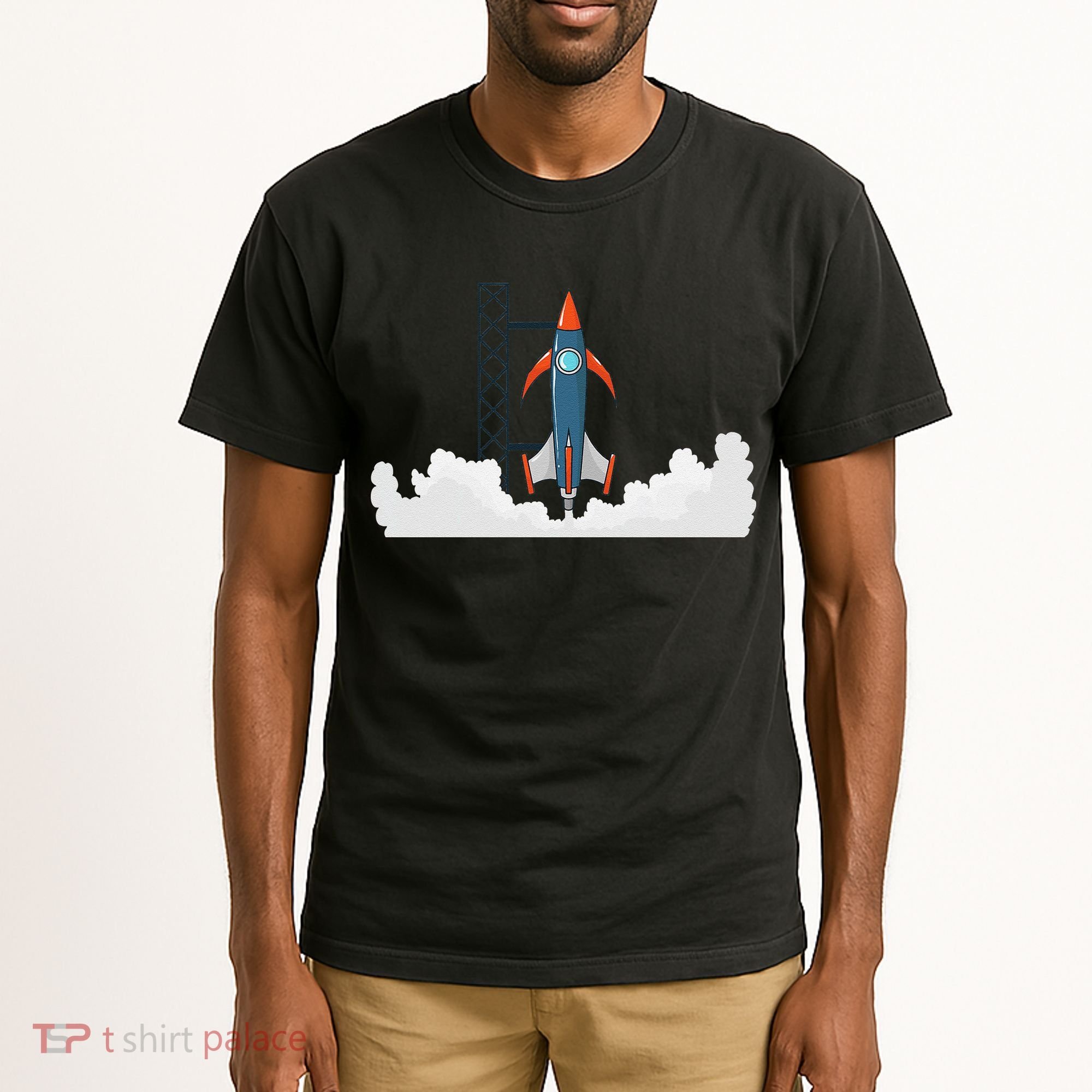 Rocket Launch Into Space Tall T-Shirt