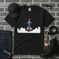 Rocket Launch Into Space Tall T-Shirt thumb 3