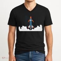 Rocket Launch Into Space V-Neck T-Shirt thumb 2