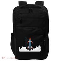 Rocket Launch Into Space Impact Tech Backpack thumb 0