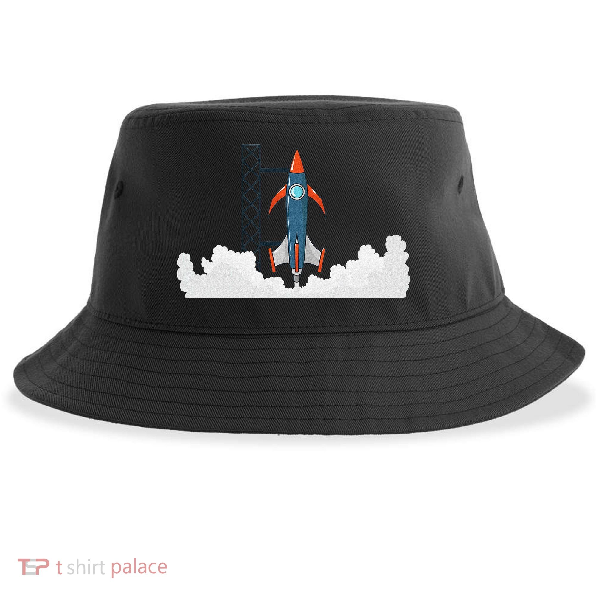Rocket Launch Into Space Sustainable Bucket Hat