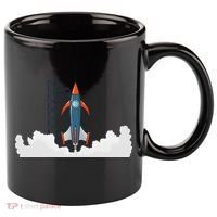 Rocket Launch Into Space 11oz C Handle Ceramic Mug thumb 0