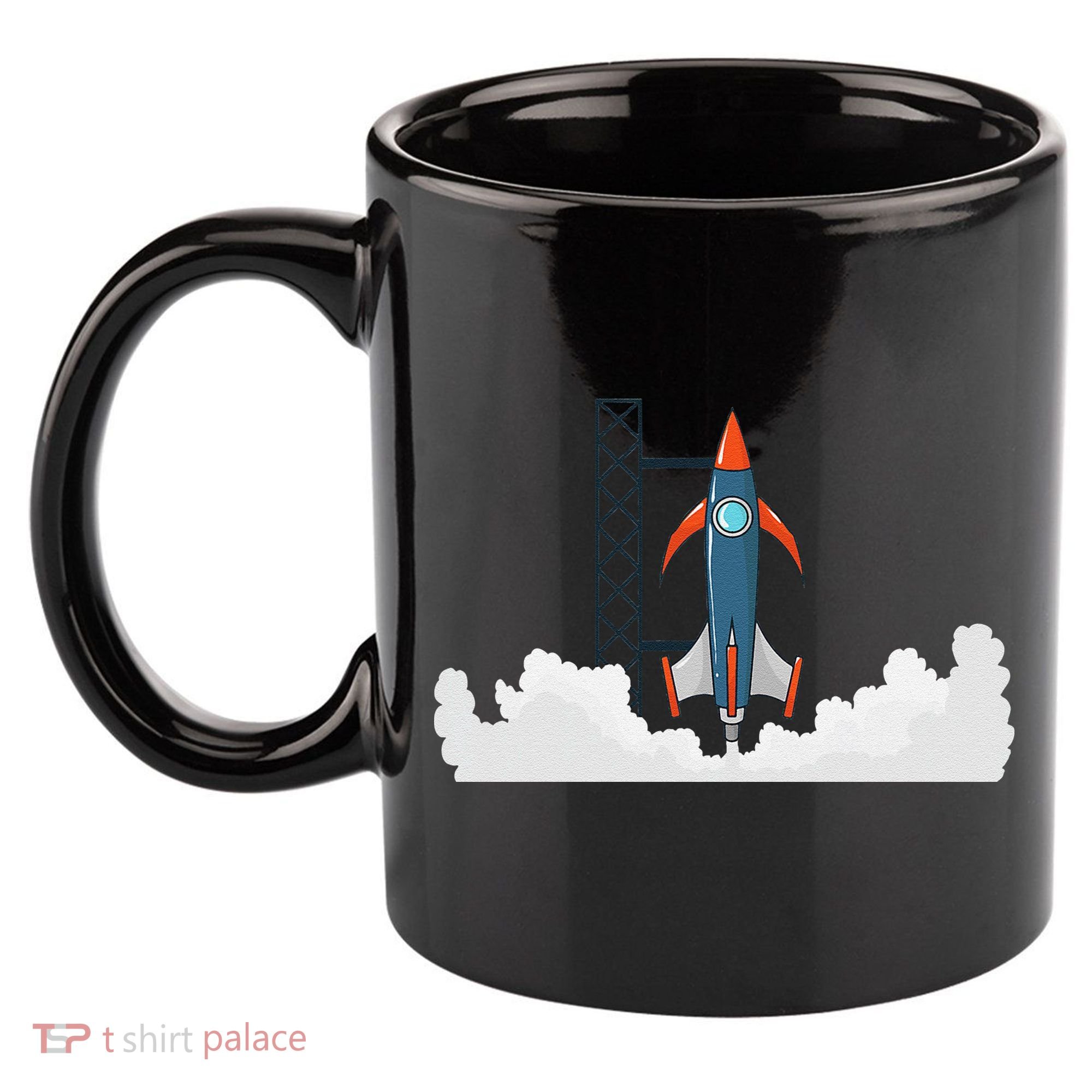 Rocket Launch Into Space 11oz C Handle Ceramic Mug