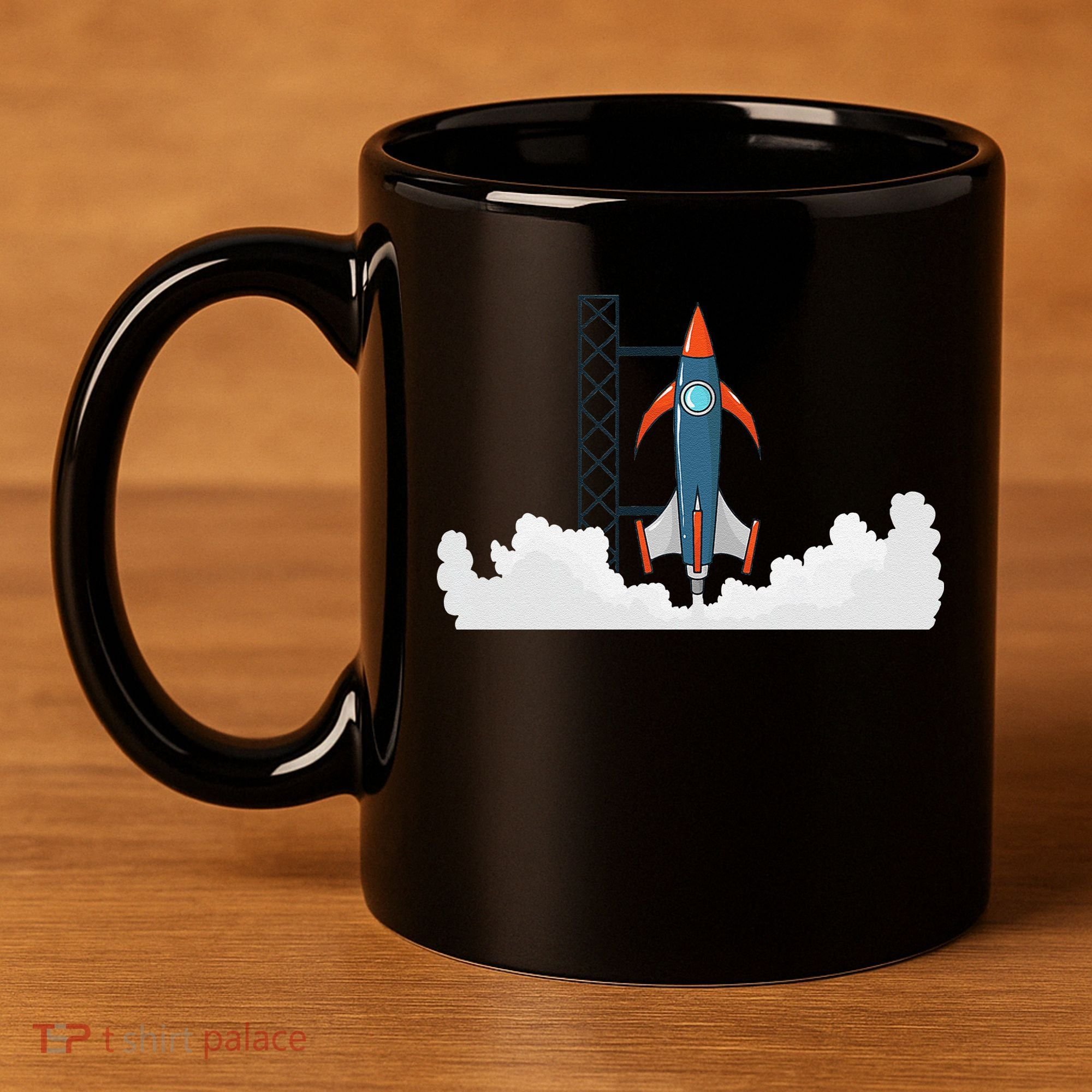 Rocket Launch Into Space 11oz C Handle Ceramic Mug