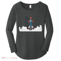 Rocket Launch Into Space Women's Perfect Tri Tunic Long Sleeve Shirt thumb 0