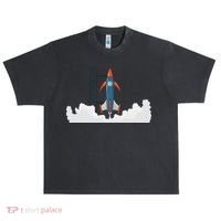 Rocket Launch Into Space Urban Oversized Heavyweight T-Shirt thumb 0