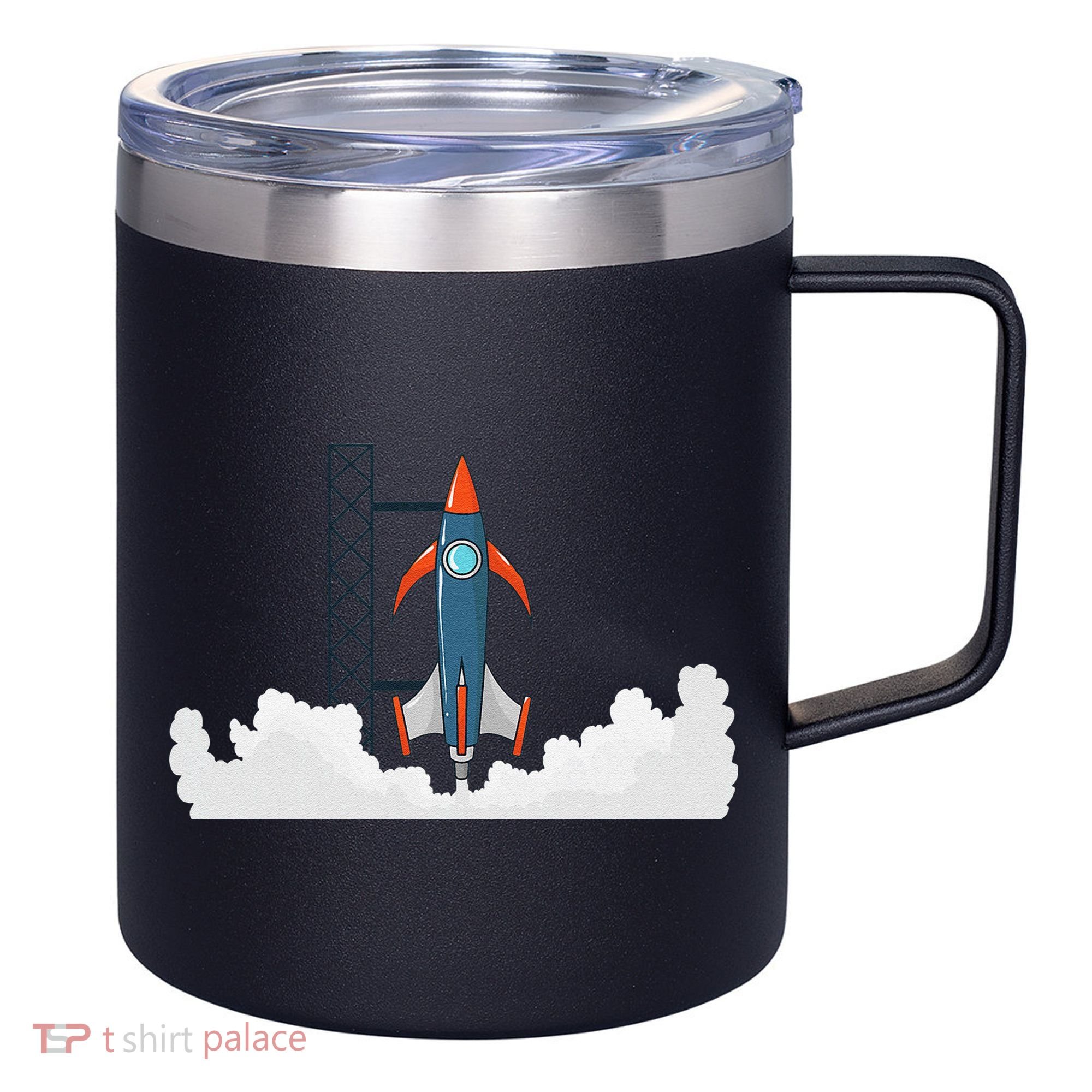 Rocket Launch Into Space 12oz Stainless Steel Coffee Mug