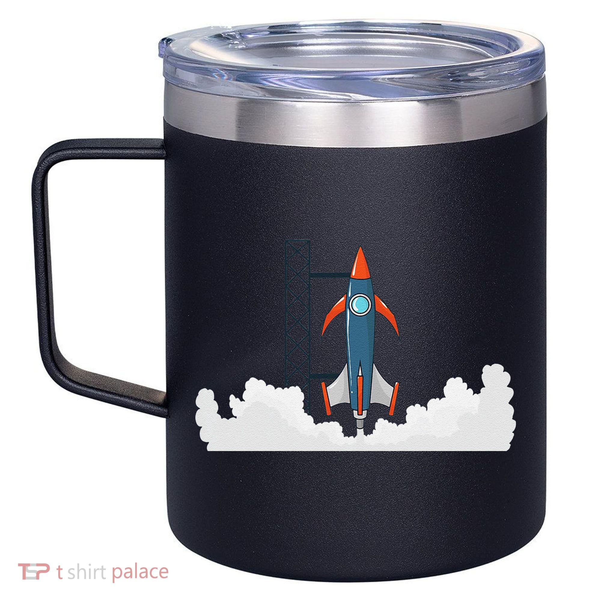 Rocket Launch Into Space 12oz Stainless Steel Coffee Mug