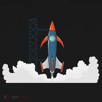 Rocket Launch Into Space Ornament