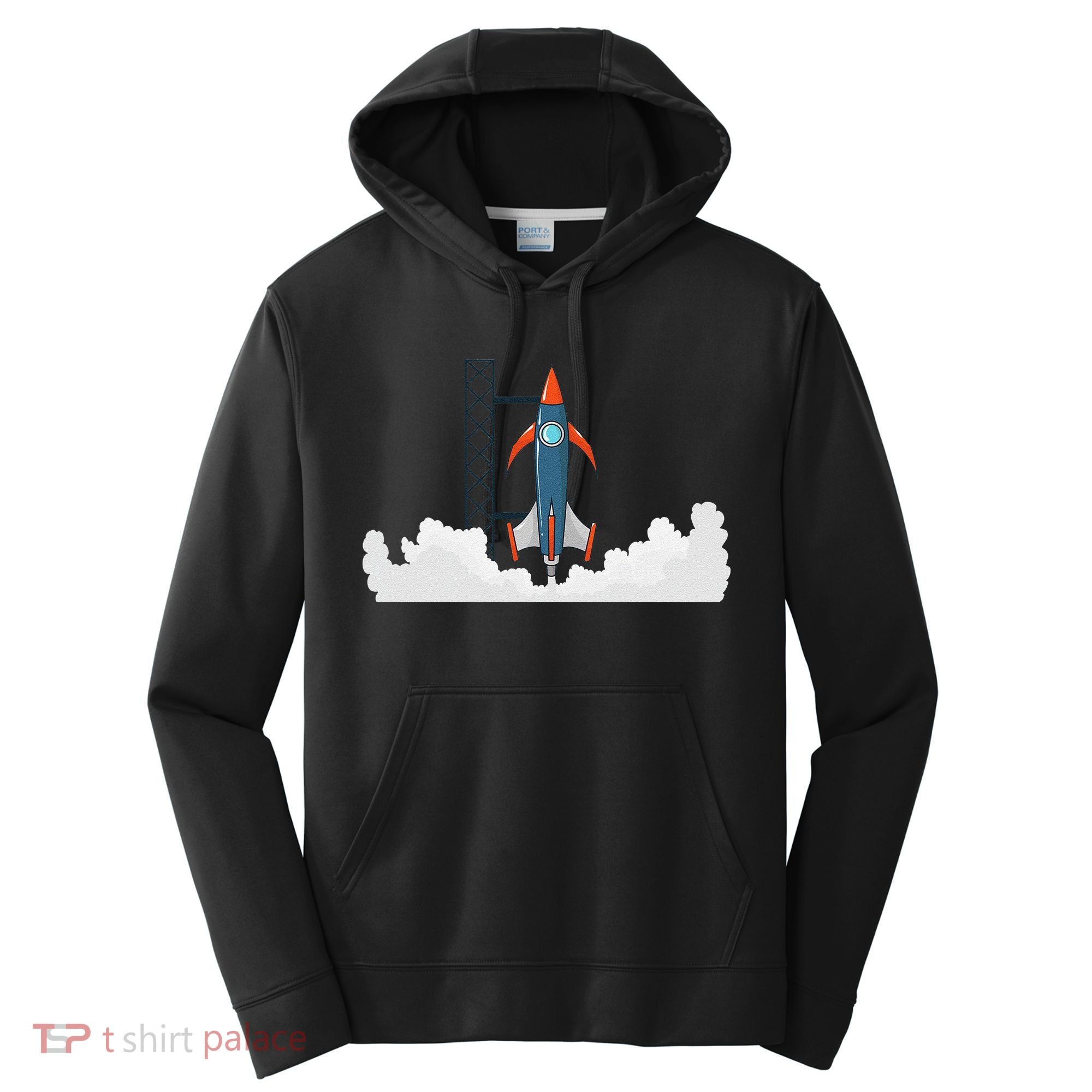 Rocket Launch Into Space Performance Fleece Hoodie