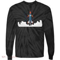 Rocket Launch Into Space Tie-Dye Long Sleeve Shirt thumb 0