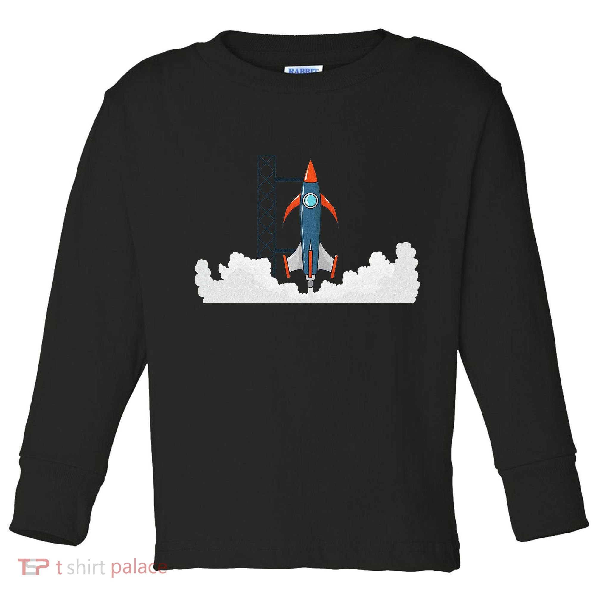 Rocket Launch Into Space Toddler Long Sleeve Shirt
