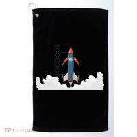 Rocket Launch Into Space Golf Towel thumb 0