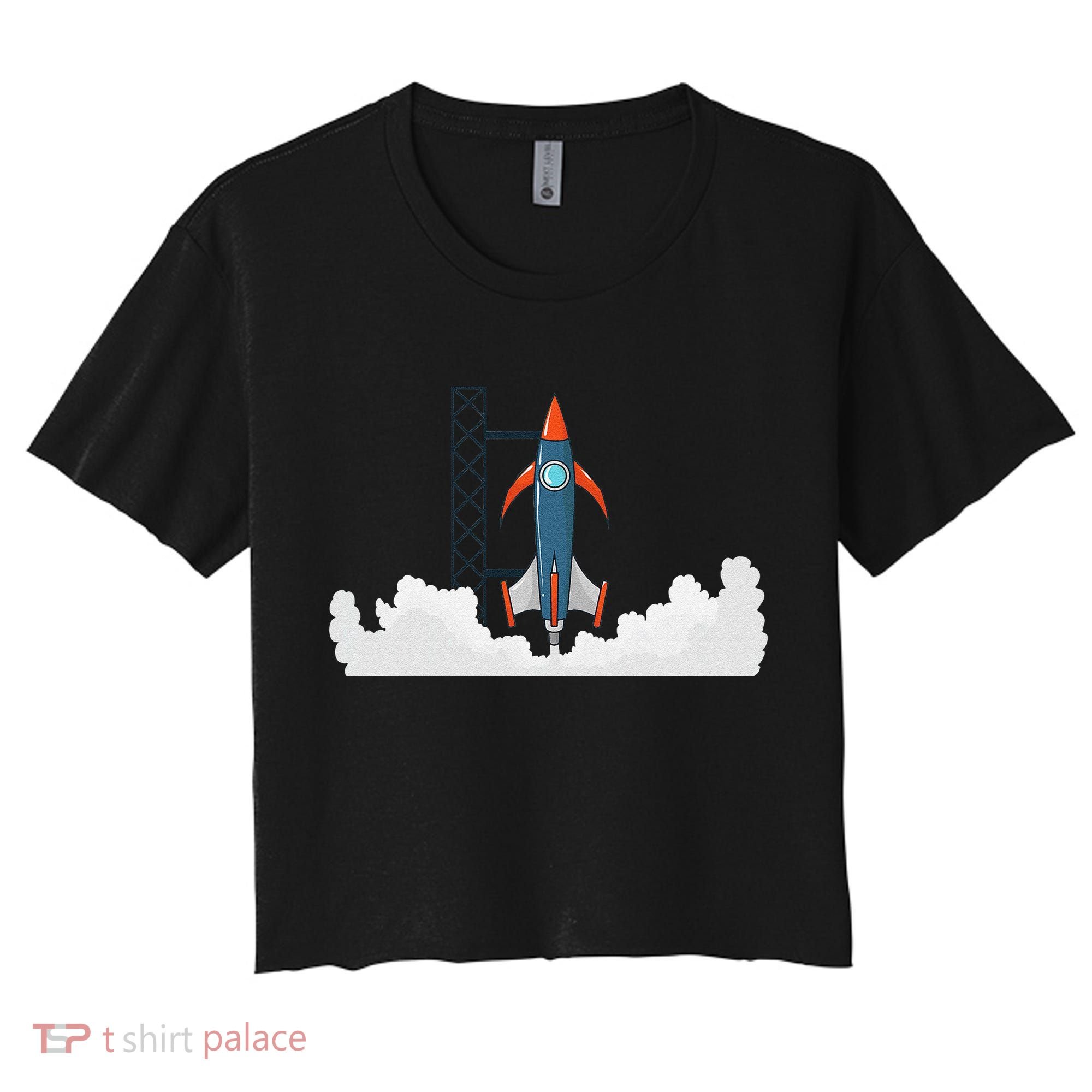 Rocket Launch Into Space Women's Crop Top Tee